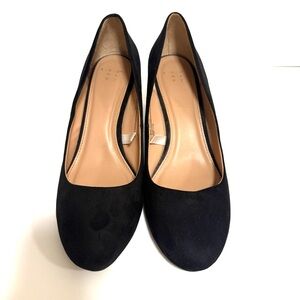 A New Day Black Suede Wedge Pumps – Women’s Size 8.5 Closed Toe Dress Heels